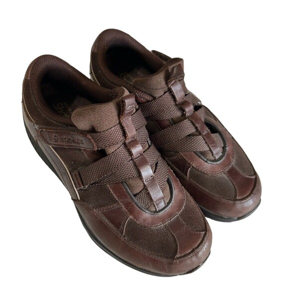 Skechers Shape Up Womens Brown Hydro Leather  Z Strap Toning Sneaker 6.5 - Picture 5 of 12
